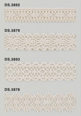 生成りレース  綿トーションレース 　1m単位　大定　日本製 DS.3892 DS.3879 DS.3893 DS.3878    //