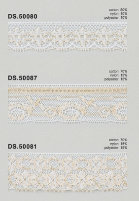 ラメレース　 ゴールドラメ入りトーションレース 1m単位　大定　日本製  DS.50080 DS.50087 DS.50081
