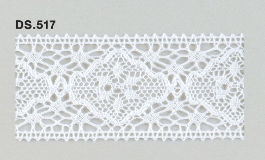 トーションレース  1m単位　レース材料　DS.517　オフホワイト 44mm幅　大定　日本製