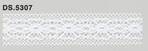 極細番手レース 　薄手トーションレース  リバーレース風 綿素材 オフホワイト  DS.5307     23mm幅　 1m単位　　大定　日本製