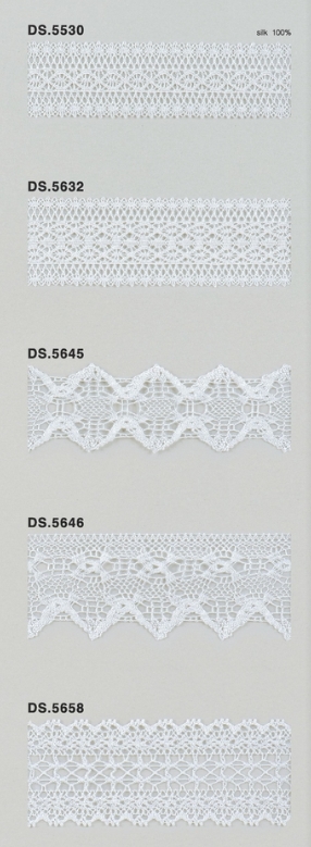 シルクレース  薄手トーションレース　　1m単位　　オフホワイト 　大定　日本製 DS.5530 DS.5632 DS.5645 DS.5646 DS.5658