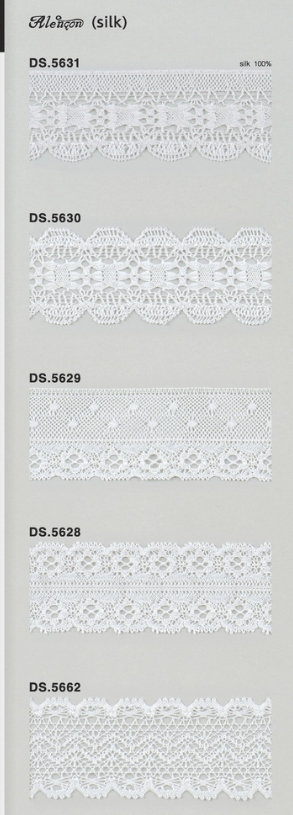 シルクレース  薄手トーションレース　　1m単位　　オフホワイト 　大定　日本製 DS.5631 DS.5630 DS.5629 DS.5628 DS.5662