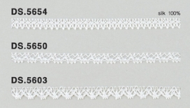 シルクレース 薄手トーションレース　　1m単位　DS.5654 DS.5650 DS.5603　オフホワイト 　大定　日本製