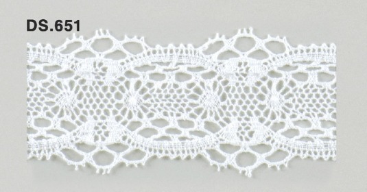 トーションレース  1m単位　レース材料　DS.651　オフホワイト 45mm幅　大定　日本製