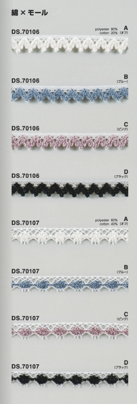 モールブレード　トーションレース 1m単位　日本製　大定　DS.70106 DS.70107//