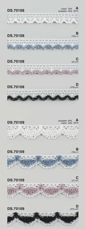 モールブレード　トーションレース 1m単位　日本製　大定　DS.70108 DS.70109//