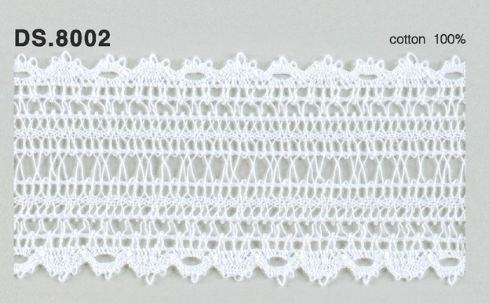 ハシゴレース 　綿トーションレース  1m単位　DS.8002　オフホワイト 45mm幅　大定　日本製