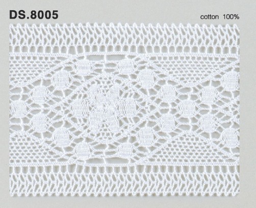 トーションレース  1m単位　レース材料　DS.8005　オフホワイト 72mm幅　大定　日本製