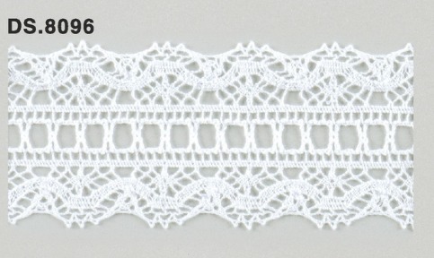 ハシゴレース 　綿トーションレース  1m単位　DS.8096　オフホワイト 43mm幅　大定　日本製
