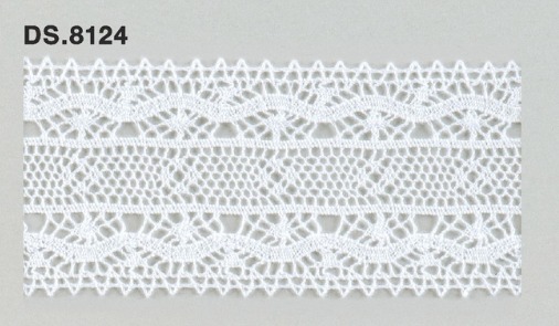 トーションレース  1m単位　レース材料　DS.8124　オフホワイト 47mm幅　大定　日本製
