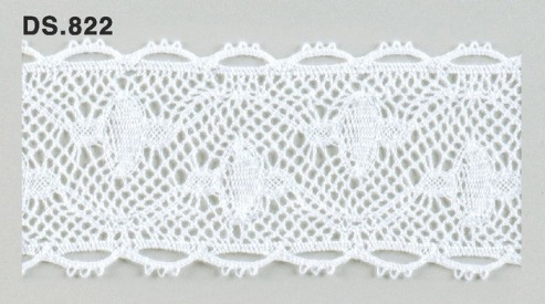 トーションレース  1m単位　レース材料　DS.822　オフホワイト 45mm幅　大定　日本製
