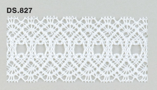 ハシゴレース 　綿トーションレース  1m単位　DS.827　オフホワイト 44mm幅　大定　日本製