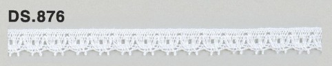 トーションレース　薄手レース　1m単位　DS.876　オフホワイト 8mm幅　大定　日本製