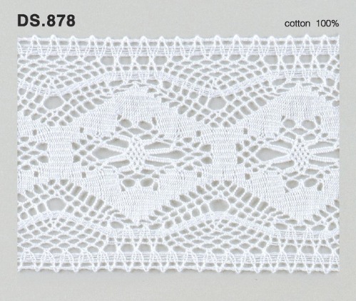 トーションレース  1m単位　レース材料　DS.878　オフホワイト 70mm幅　大定　日本製