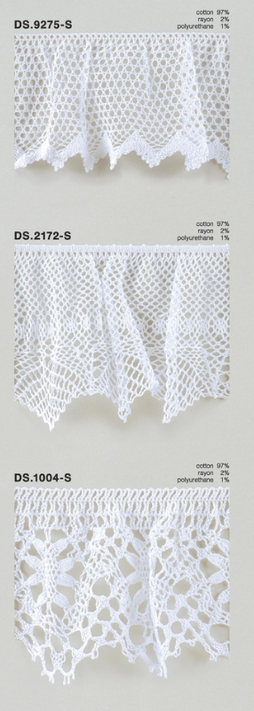 フリルレース   ゴム入りトーションレース  1m単位　オフホワイト 　大定　日本製 DS.9275-S DS.2172-S  DS.1004-S  ////