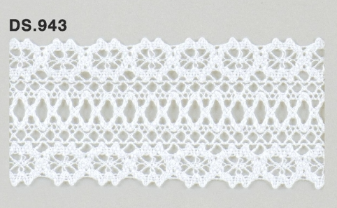 ハシゴレース 　綿トーションレース  1m単位　DS.943　オフホワイト 45mm幅　大定　日本製