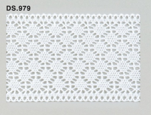 トーションレース  1m単位　レース材料　DS.979　オフホワイト 65mm幅　大定　日本製