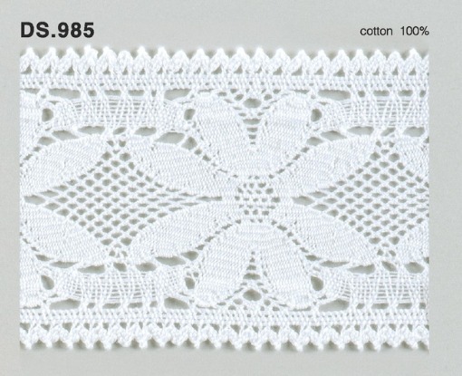 トーションレース  1m単位　レース材料　DS.985　オフホワイト 72mm幅　大定　日本製