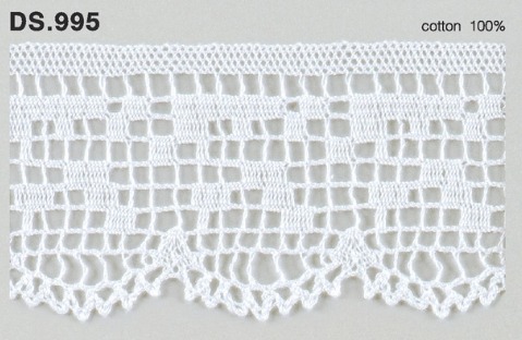 トーションレース  1m単位　DS.995　オフホワイト 54mm幅　大定　日本製
