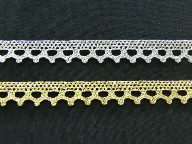 ラメトーションレース ラメブレード 1m単位 手芸 DS.99 シルバー