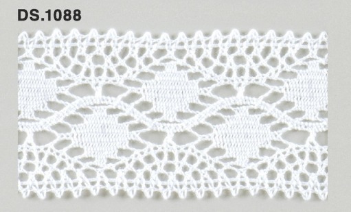 トーションレース  1m単位　レース材料　DS.1088　オフホワイト 53mm幅　大定　日本製