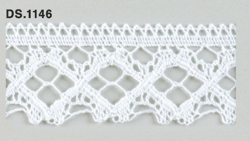 トーションレース 1m単位　DS.1146　オフホワイト 42mm幅　大定　日本製