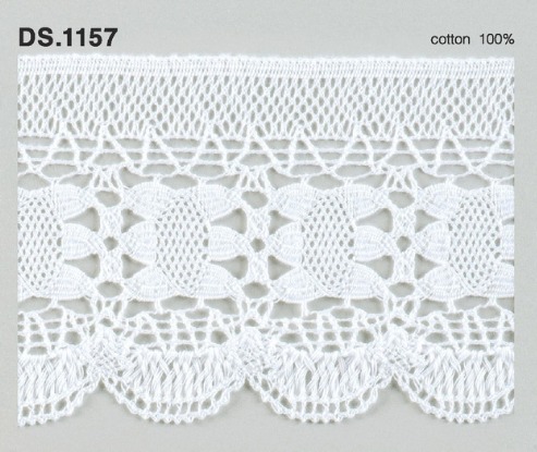 トーションレース　DS.157 1m単位　オフホワイト 72mm幅　大定　日本製