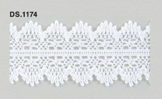 トーションレース  1m単位　レース材料　DS.1174　オフホワイト 46mm幅　大定　日本製