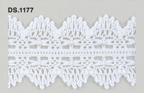 トーションレース  1m単位　レース材料　DS.1177　オフホワイト 55mm幅　大定　日本製
