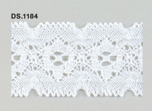 トーションレース  1m単位　レース材料　DS.1184　オフホワイト 55mm幅　大定　日本製