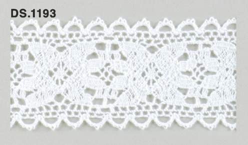 トーションレース  1m単位　レース材料　DS.1193　オフホワイト 47mm幅　大定　日本製