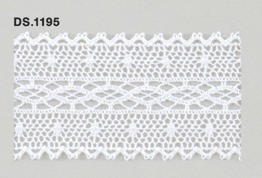 トーションレース  1m単位　レース材料　DS.1195　オフホワイト 53mm幅　大定　日本製