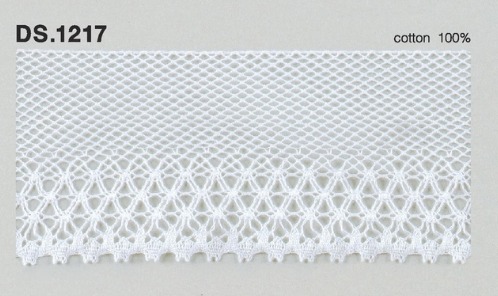 トーションレース　薄手広幅レース 1m単位　　DS.1217　オフホワイト 45mm幅　大定　日本製