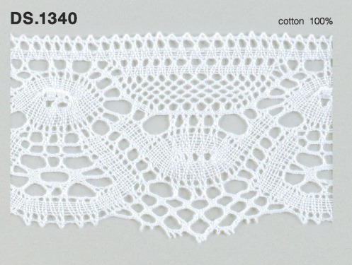 トーションレース　DS.1340 1m単位　オフホワイト 62mm幅　大定　日本製