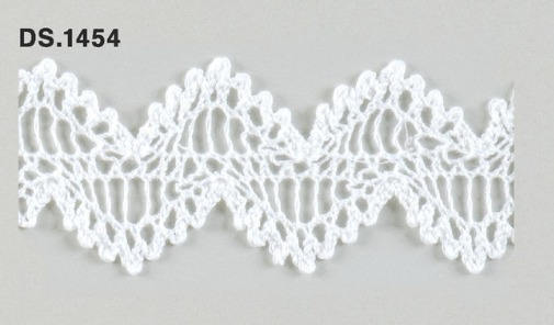 トーションレース  1m単位　レース材料　DS.1454　オフホワイト 43mm幅　大定　日本製