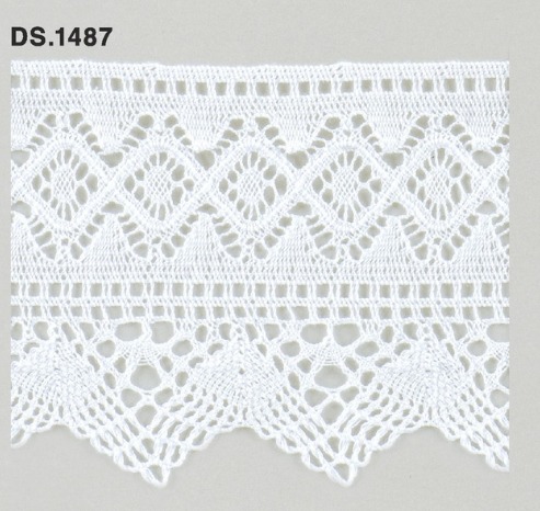 トーションレース 広幅レース　1m単位　DS.1487　オフホワイト 82mm幅　大定　日本製