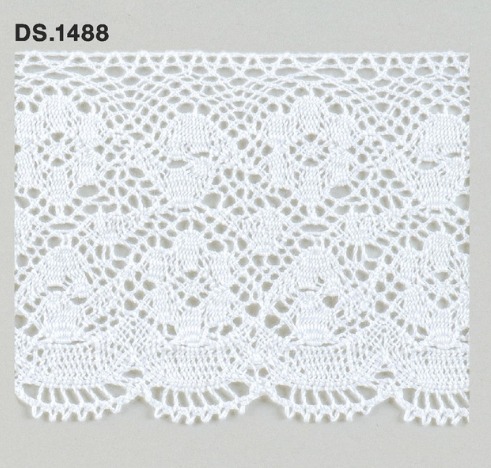 トーションレース 広幅レース　1m単位　DS.1488　オフホワイト 80mm幅　大定　日本製