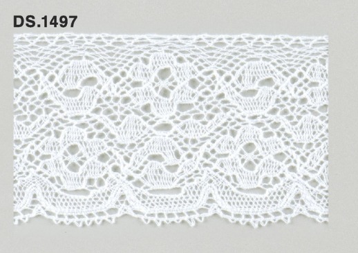 トーションレース　薄手広幅レース 1m単位　　DS.1497　オフホワイト 58mm幅　大定　日本製