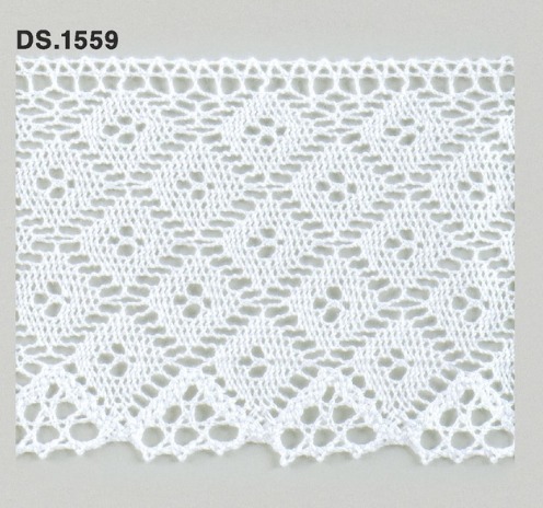 トーションレース　DS.1559 1m単位　オフホワイト 76mm幅　大定　日本製