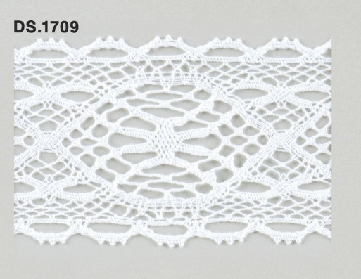 トーションレース  1m単位　レース材料　DS.1709　オフホワイト 764mm幅　大定　日本製