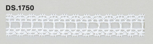 ハシゴレース 　綿トーションレース  1m単位　DS.1750　オフホワイト 15mm幅　大定　日本製