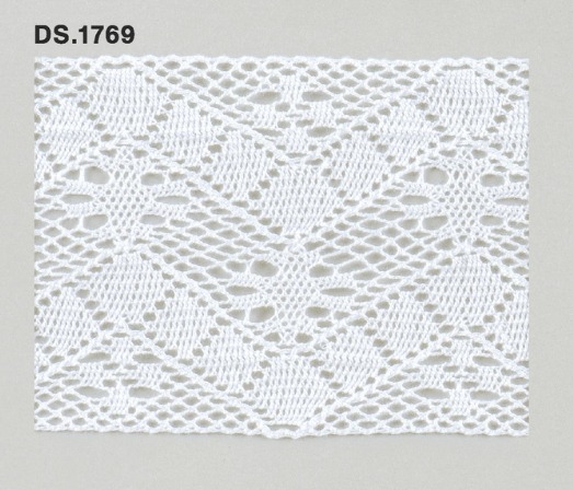 トーションレース  1m単位　レース材料　DS.1769　オフホワイト 73mm幅　大定　日本製