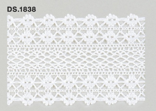 トーションレース　薄手レース 1m単位　　DS.1838　オフホワイト 65mm幅　大定　日本製