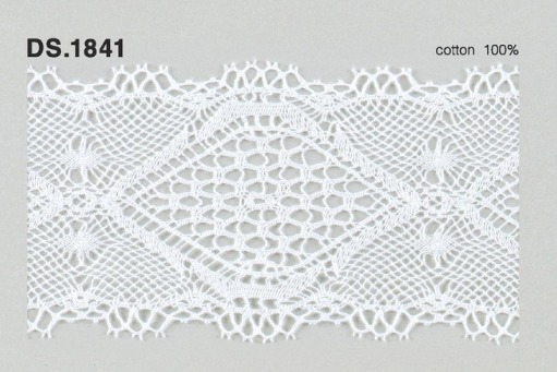 トーションレース　薄手レース 1m単位　　DS.1841　オフホワイト 56mm幅　大定　日本製