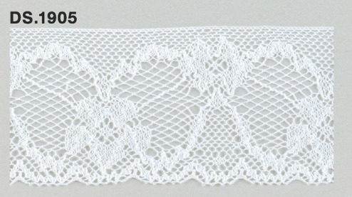 トーションレース　薄手広幅レース　　DS.1905　オフホワイト 47mm幅　大定　日本製