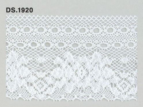 ハシゴレース 　綿トーションレース リバーレース風　 幅広レース 1m単位　DS.1920　オフホワイト 63mm幅　大定　日本製