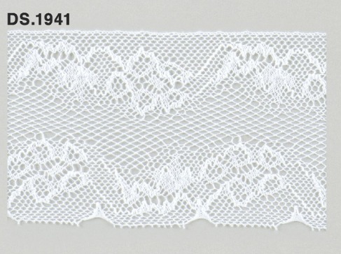 トーションレース　薄手広幅レース 1m単位　　DS.1941　オフホワイト 58mm幅　大定　日本製