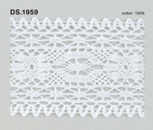トーションレース  1m単位　レース材料　DS.1959　オフホワイト 72mm幅　大定　日本製
