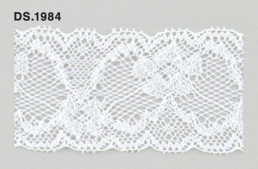 トーションレース　薄手レース 1m単位　　DS.1984　オフホワイト 53mm幅　大定　日本製