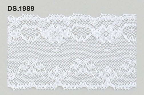 トーションレース　薄手レース 1m単位　　DS.1989　オフホワイト 62mm幅　大定　日本製